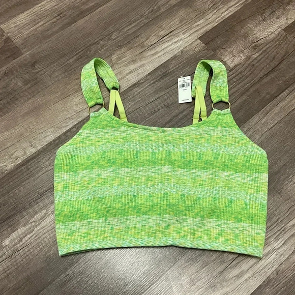 Aerie Seamless Ring Longline Bralette Size Extra Large In Vibrant Mint Green NWT - Picture 4 of 6